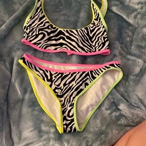 zebra print bathing suit